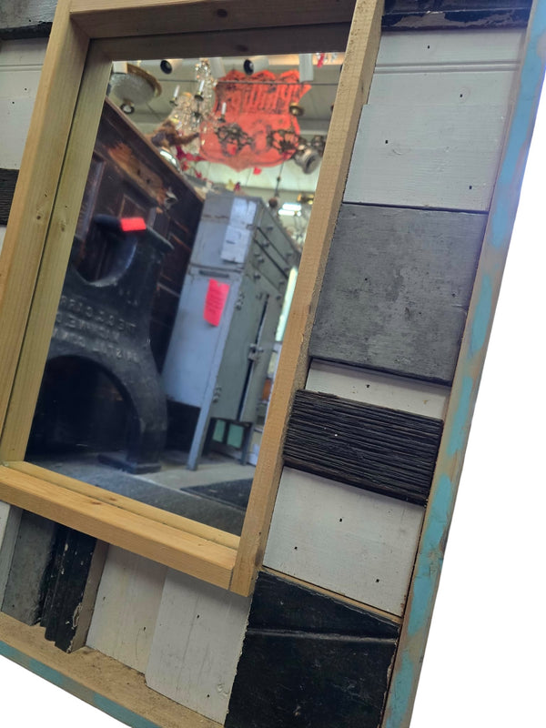 Custom Mirror Made w/ Reclaimed Wood Trim GAM0480
