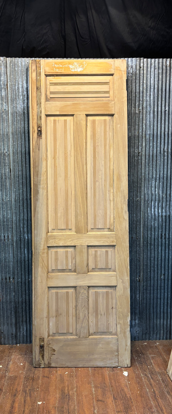 Pair of Heart Pine 7-Panel Doors GA21431
