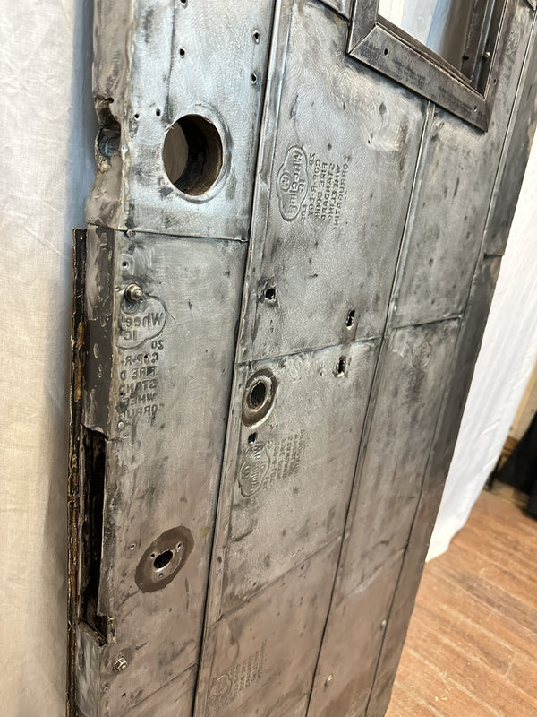 1-Pane Galvanized Steel-Clad Patchwork Fire Door GA20567