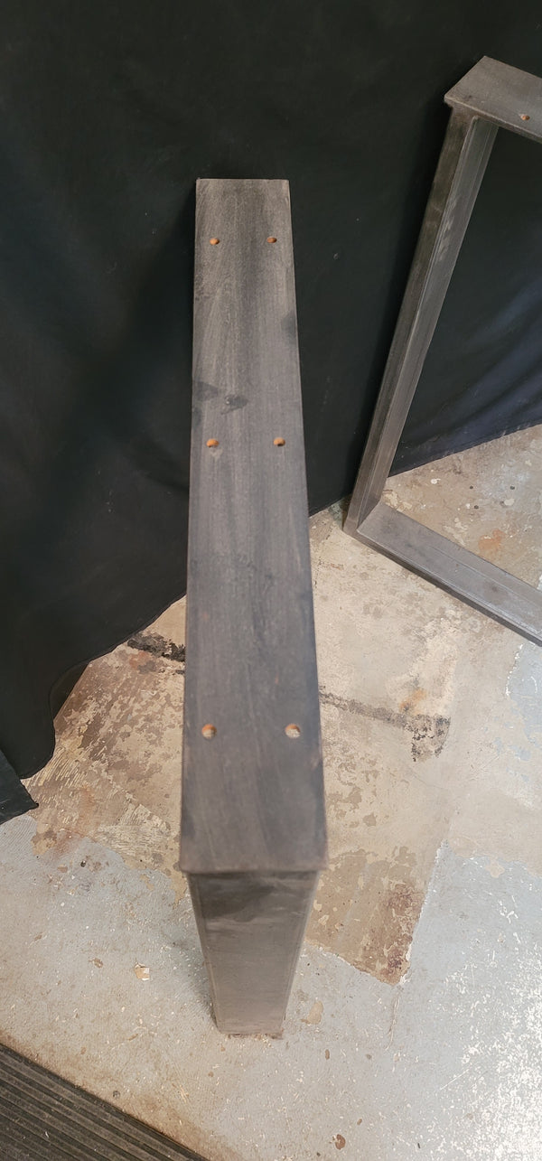 Pair of Custom Steel Table Base Legs 29 1/2" T GS00686