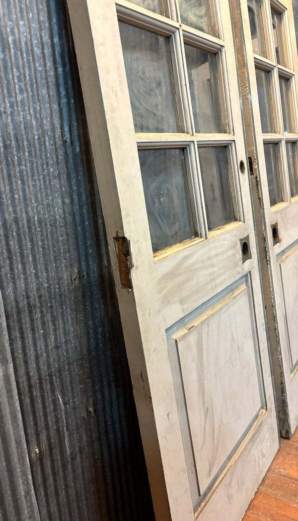 Pair of Wooden 6-Lite Doors GA21545