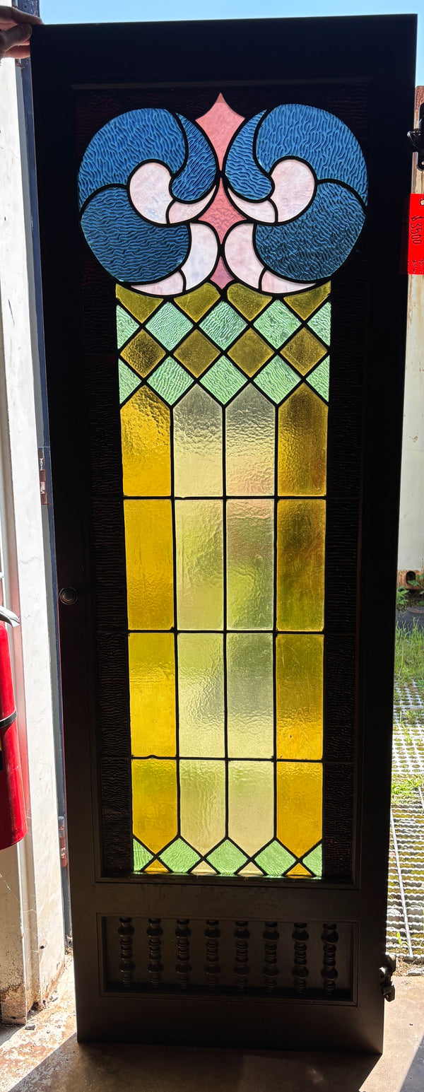 Pair of Stained Glass Cabinet Doors GA21327