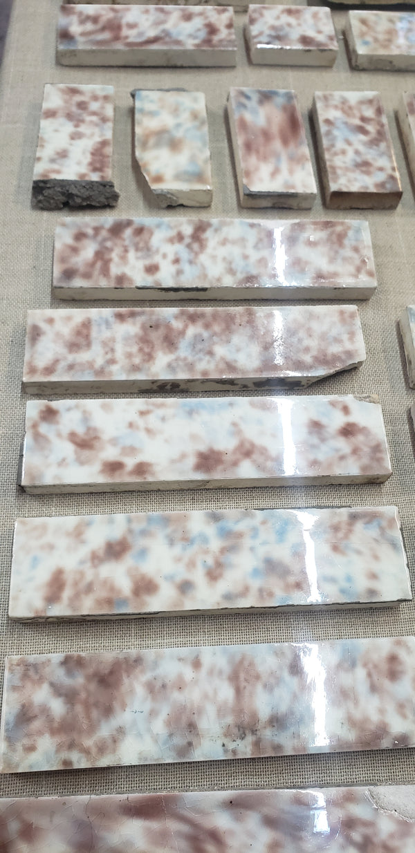 Lot of 35 Cambridge Glazed Fireplace Tiles 6" x 1 1/2" & More GS010940