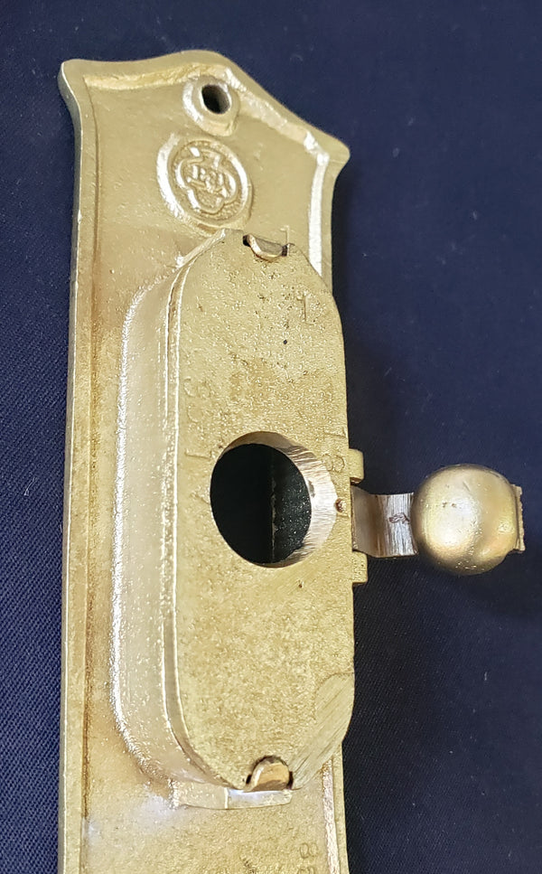 Restored Art Nouveau Solid Brass Pocket Door Pulls in a Satin Finish GA301