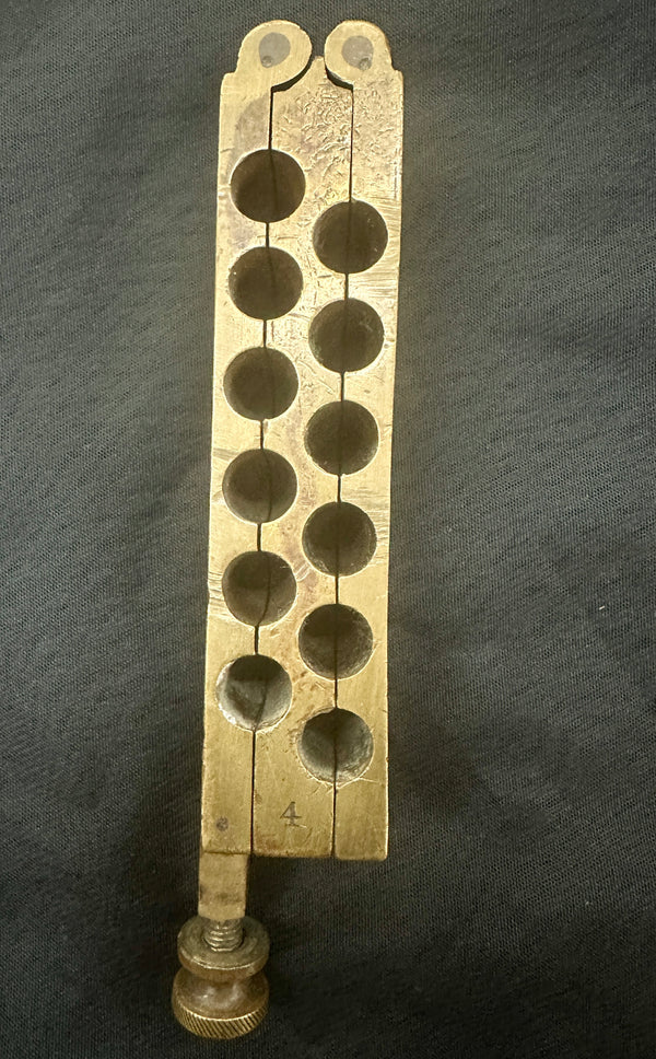 Rare Civil War Era Brass Medical Suppository Maker Mold GA20543