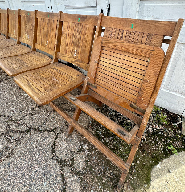 Vintage Folding Auditorium Seating 1-12 from Cumberland, MD Armory