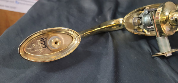 Brass Curved Handle Thumb Latch Hardware Set w/Deadbolt Knob & More GS00885