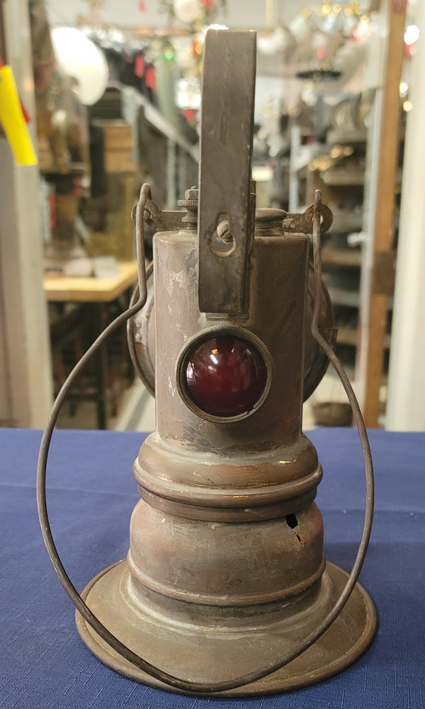 1920s Brass Railroad National Carbide Lantern 11 1/2" x 7 1/2" GS00850