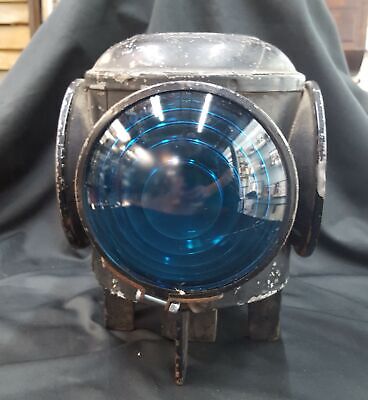 Vintage Dressel Railroad Signal Switch Lantern w/ Blue Lenses GS00751