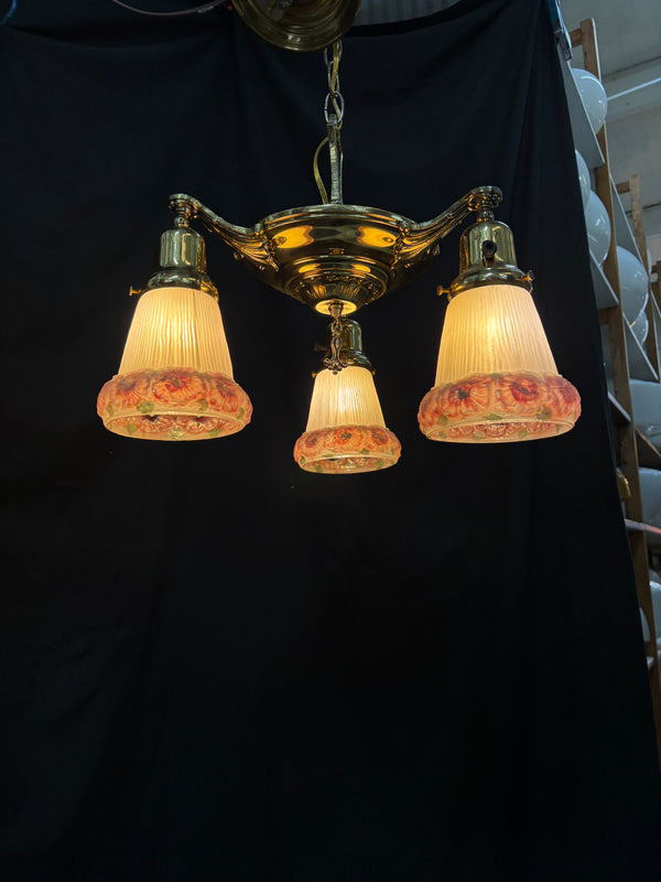Solid Brass Victorian 3-Light Chandelier GA21165