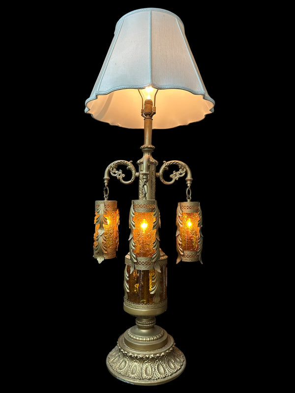 Vintage Hollywood Regency Loevsky & Loevsky 5-Light Table Lamp GA20781