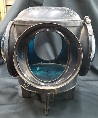 Vintage Dressel Railroad Signal Switch Lantern w/ Blue Lenses GS00751