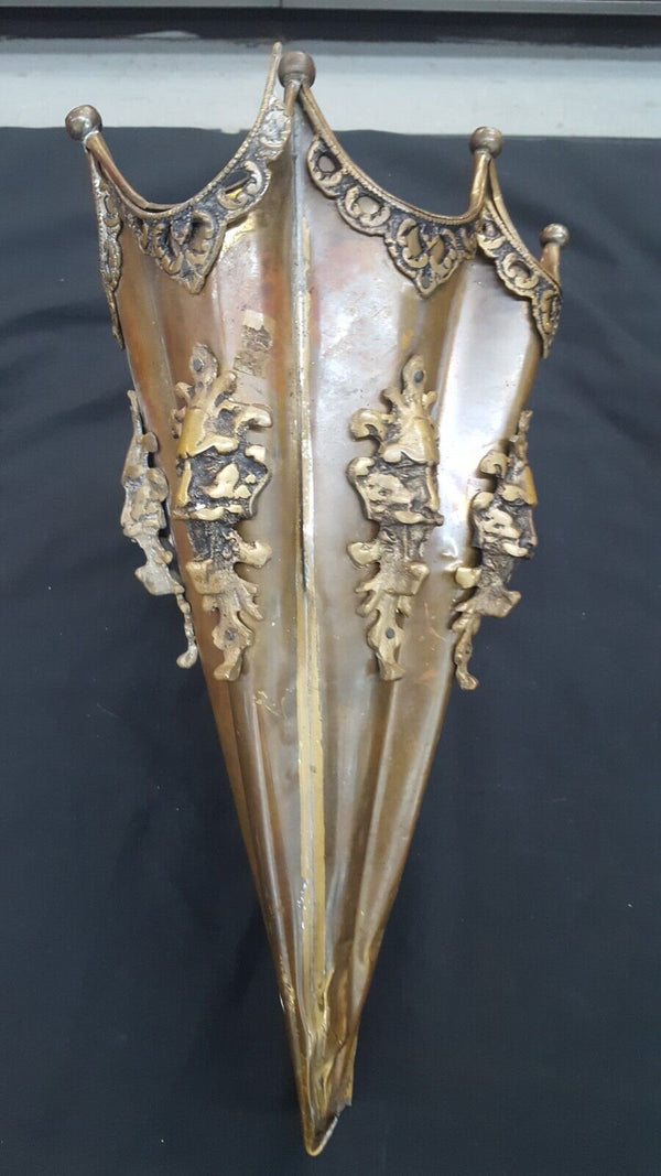 Vintage Brass Gothic Umbrella Holder Top GS00828