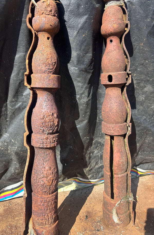 Pair of Cast Iron Newel Posts GA21620