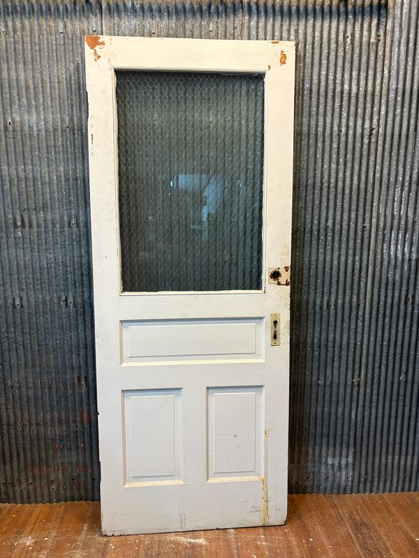 3-Panel Chicken Wire Glass Door GS6100