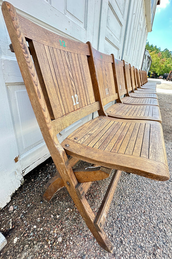 Vintage Folding Auditorium Seating 1-12 from Cumberland, MD Armory