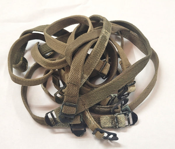 Set Of 10 WWII M1941 Bed Roll Equipment Straps GS00659