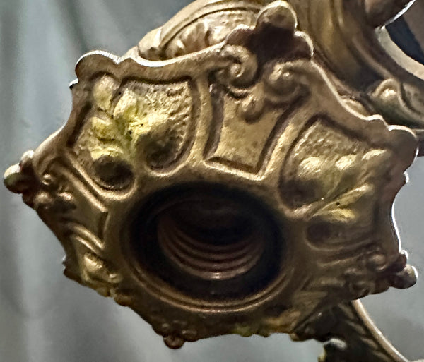 Restored Art Nouveau Brass 5-Light Chandelier GA20363