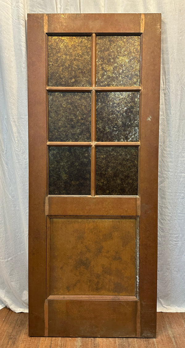 6-Pane 1-Panel Copper Door w/ Stained Glass GA20573