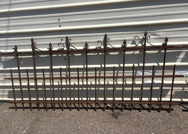 107.5 Feet of Wrought Iron Victorian Fence Panels GA21243