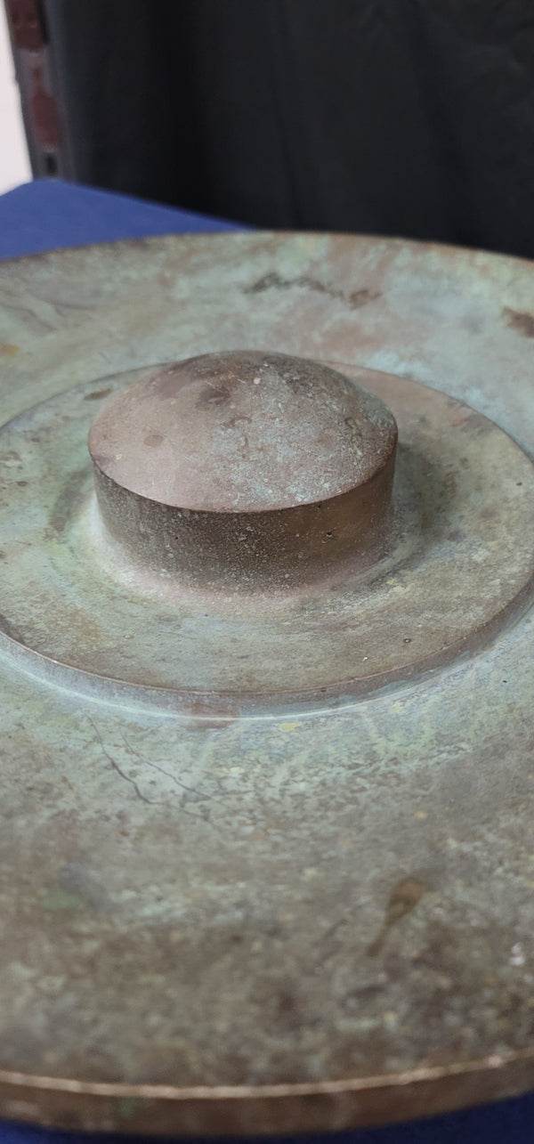 Rare Large Art Deco Solid Bronze Building Pediment 16" Round GS00912