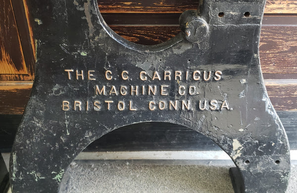 Rare Cast Iron Factory Machine Legs from C.G. Garrigus Machine Co GS00693
