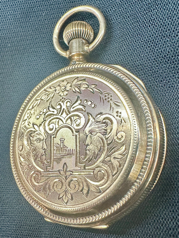 1893 2" Longine 14K Gold Pocket Watch - Size 6, 15 Jewels GA20544