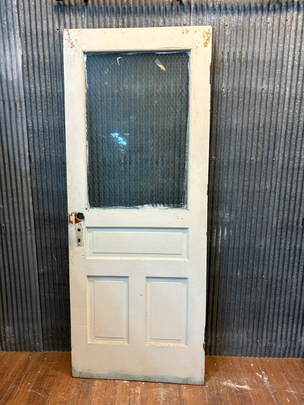 3-Panel Chicken Wire Glass Door GS6099