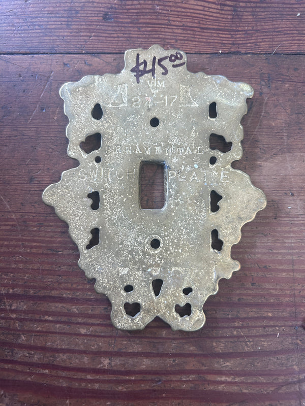 Brass Ornate Switch Plate/Cover GS010980