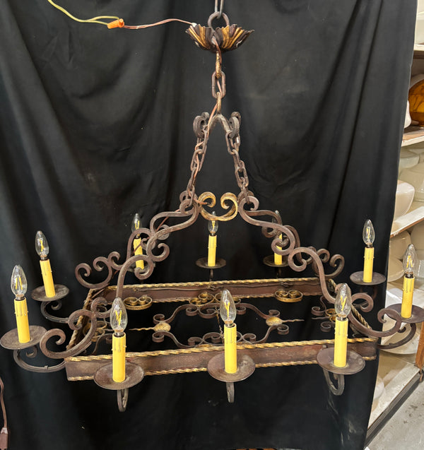 Cast Iron 10- Light Chandelier GA21189
