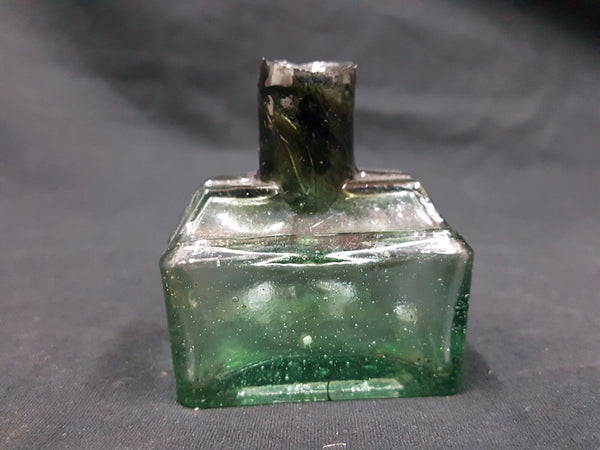 Civil War Era Glass Inkwell Hand Blown