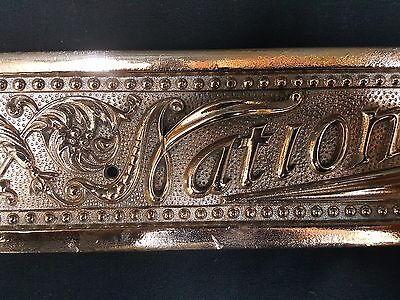 Art Deco Solid Brass National Register Plaque 17 1/2" x 3" GS00736