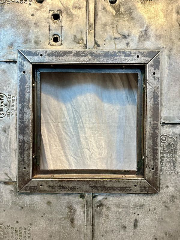 1-Pane Galvanized Steel-Clad Patchwork Fire Door GA20567