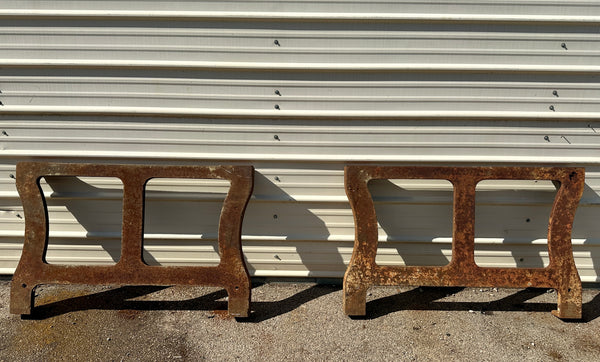 Pair of Antique Industrial Cast Iron Machine Table Legs GA20962