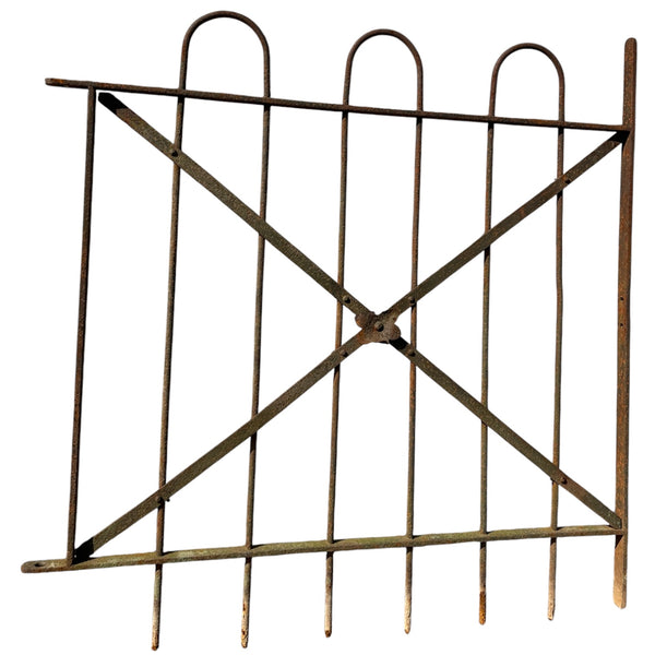Antique Wrought Iron Hairpin Garden Gate - 33" W x 35" T - GA20976