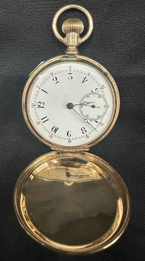 1893 2" Longine 14K Gold Pocket Watch - Size 6, 15 Jewels GA20544