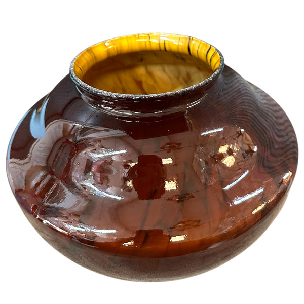 Amber Marbled Glass Dome Flush Mount Shade w/ 5" Fitter GA20697