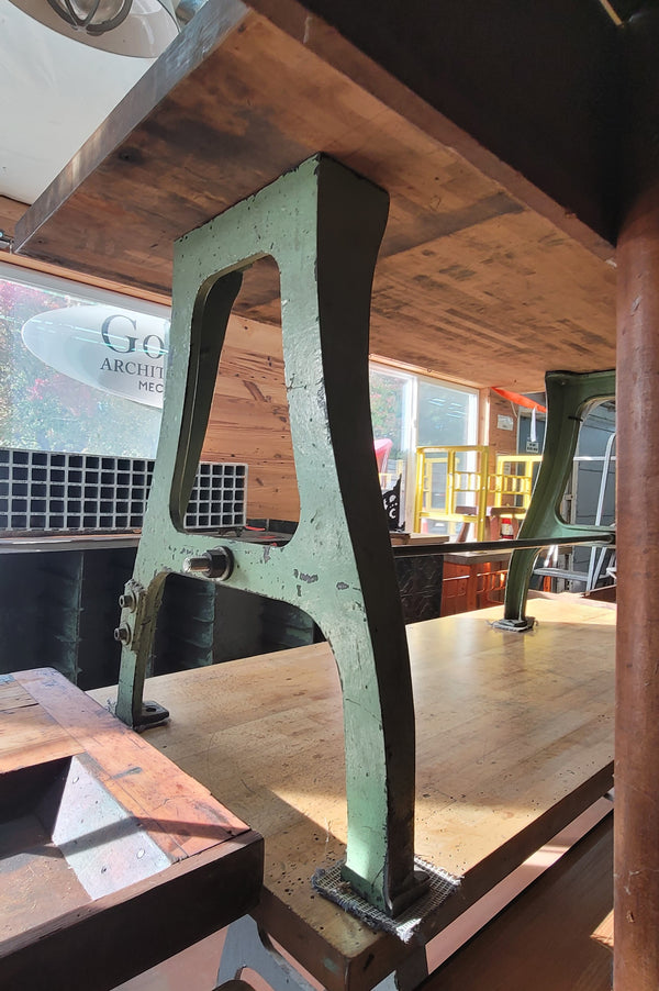 Custom Butcher Block Table Top w/ Industrial Cast Iron Legs 60" x 30" GS00838