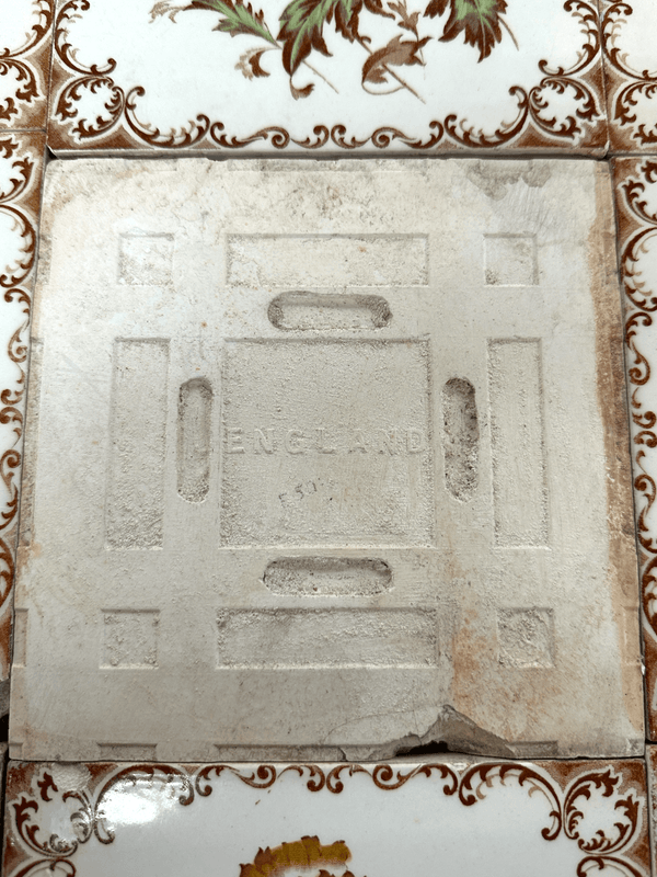 Set of Victorian Majolica Style Ceramic Tiles - Made in England GA20786