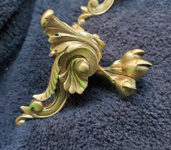 Ornate Solid Brass Claw Foot Furniture Feet w/ Feathers 3 5/8"x 2 5/8" GAM04