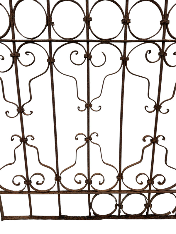 Antique Wrought Iron Gate 38" W x 76" T - GA20740