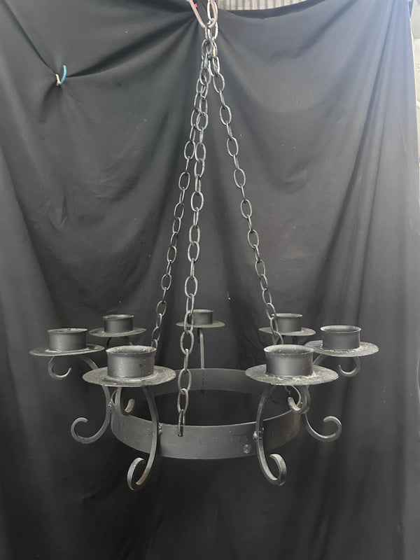 Antique Hand Forged Iron 7 Candlelight Chandelier GS011020