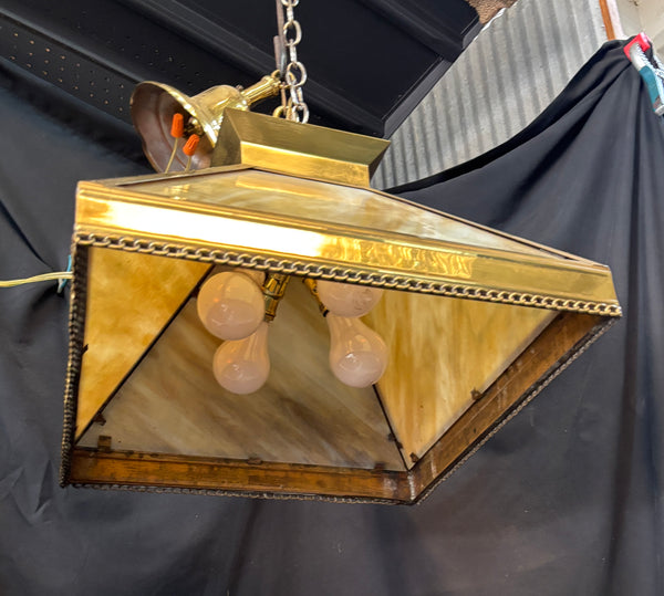 Early 1900s Square Light Fixture GA21346