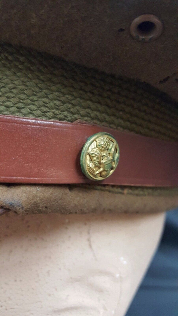 U.S. Pre WWII Officers Hat with Bronze Insignia