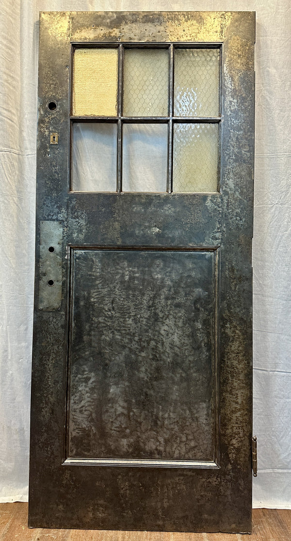 6-Pane 1-Panel Galvanized Steel Double Door Pair GA20558