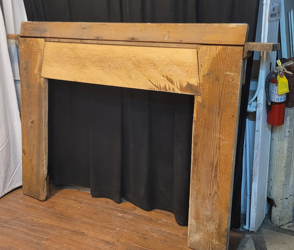 Restored 1800's Huge Heart Pine Fireplace Mantel 86" W x 58 1/2" T GS01065