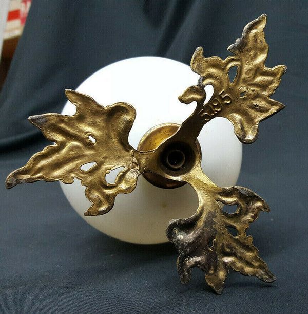 Vintage Art Work w/ Glass Lightening Rod Balls Brass Feet & Top Finial GS00754