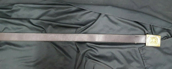 Handmade Leather Belt & Reproduction U.S. Military Federal Eagle Belt Buckle