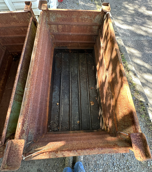 Salvaged Rolling Steel Factory Bins GA20369