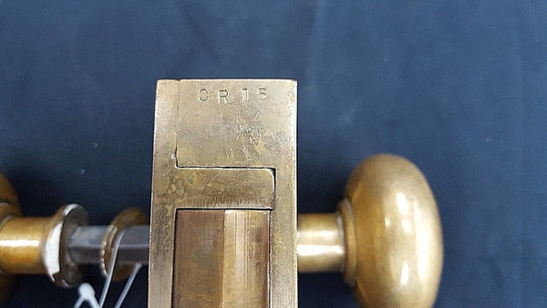 Brass Ship Rim Lock with Oval Knob and Keys